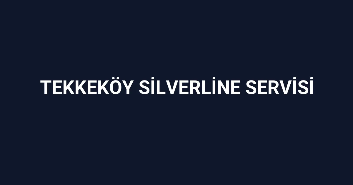 Tekkeköy Silverline Servisi